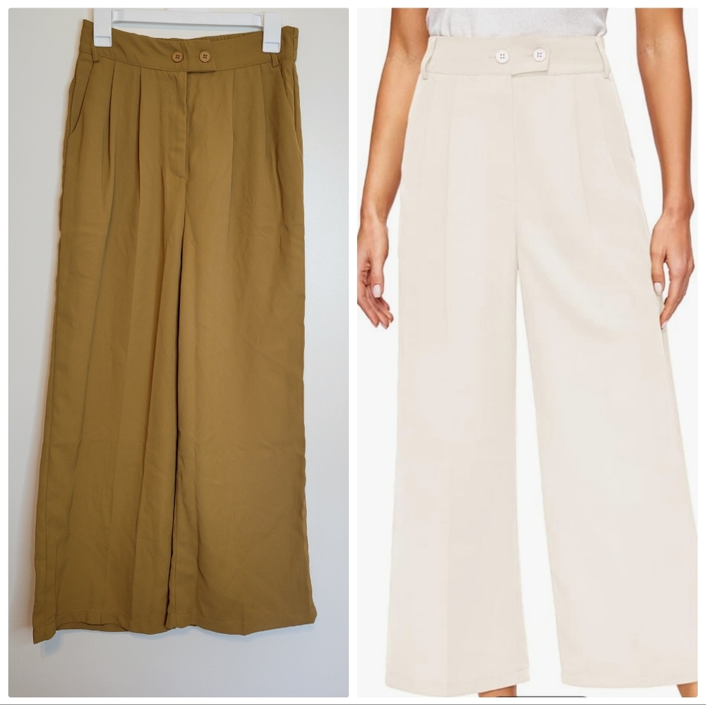 Nwt sexeagle tan khaki wide leg pants